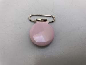 Sele clips - rund og i rosa, 25 mm